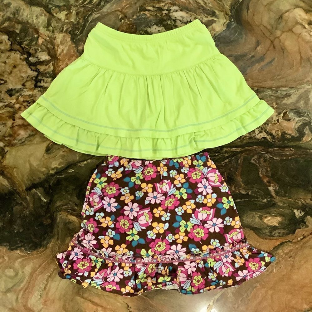 Hanna Andersson sz 120 girls 6/7 two skirts cotton